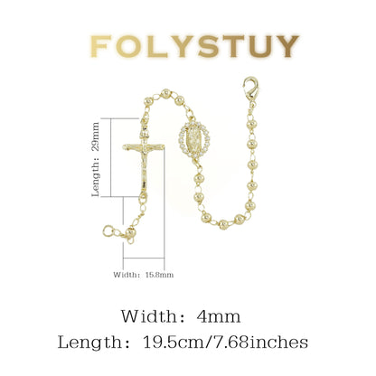 【FOLYSTUY(W175)】24k gold filled Sleek Cross Necklace