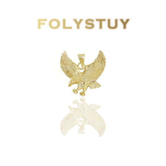 FOLYSTUY(K145) 24k gold filled Eagle's Hold Pendant