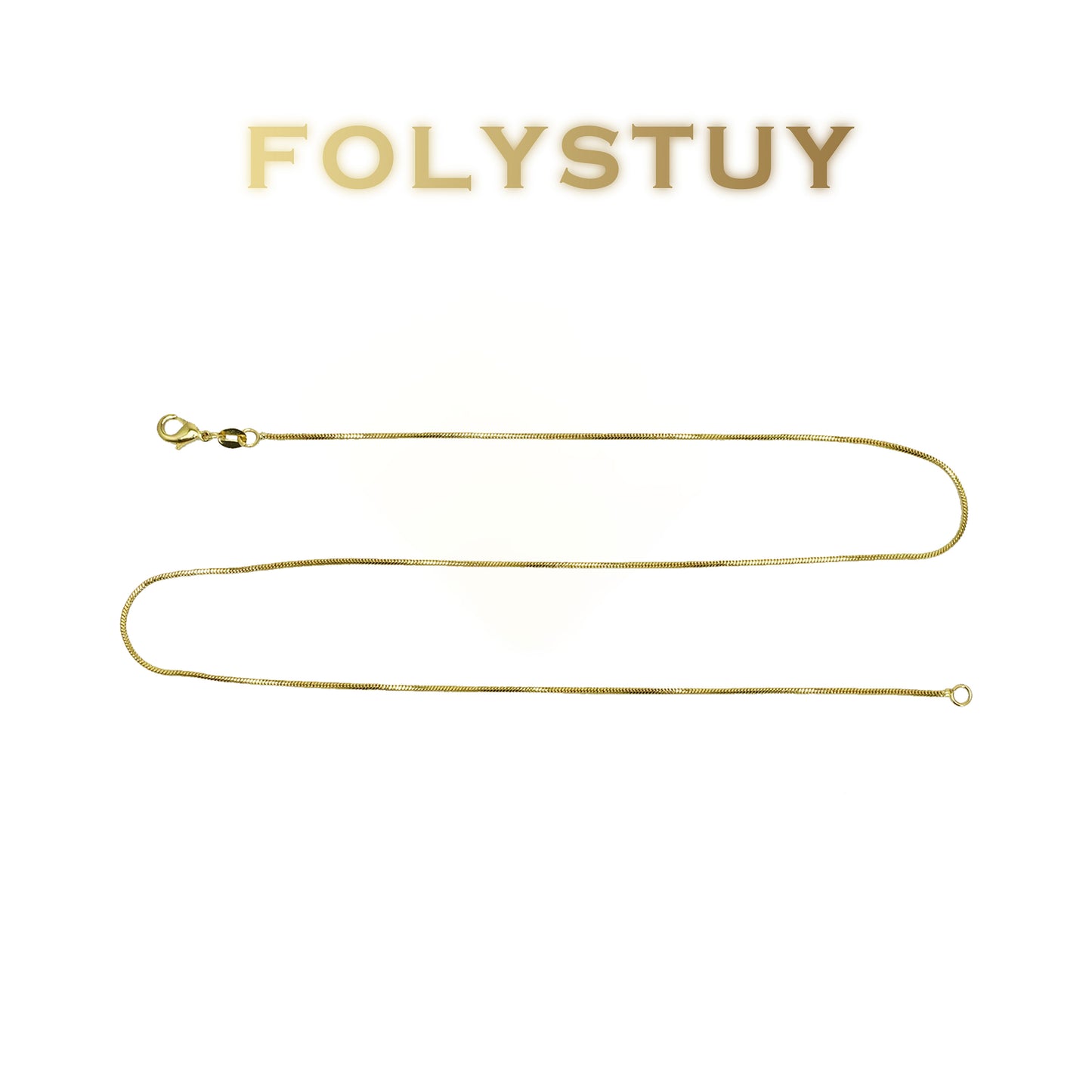 [FOLYSTUY (Y152)] 24k gold filled Snake bone chain necklace