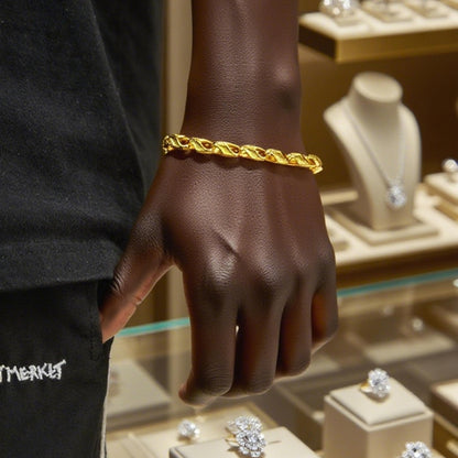 【FOLYSTUY (YNW07)】24k gold filled Wheat Ears Bracelet