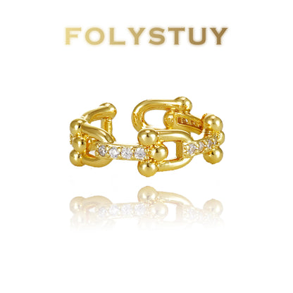 FOLYSTUY (Z124) 24k gold filled Fashion Trends Ring