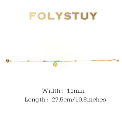 【FOLYSTUY(W47)】24k gold filled Lucky Fortune Bag Anklet