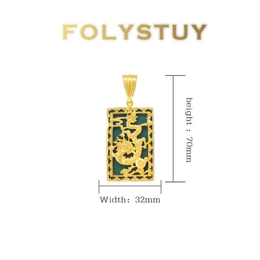 FOLYSTUY(YNK12) 24k gold filled Dragon Pendant