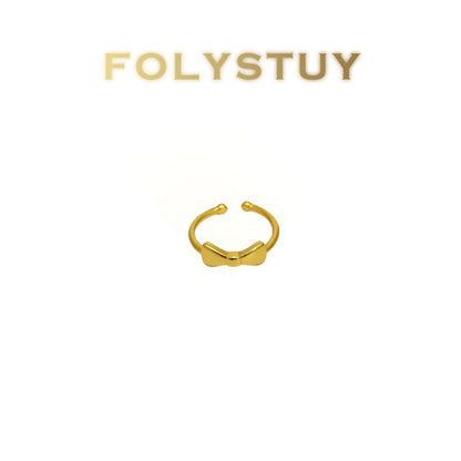 [FOLYSTUY(YNZ58)] 24k gold filled Bowknot open ring
