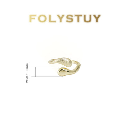 [FOLYSTUY(Z126)] 24k gold filled Irregular circular open ring