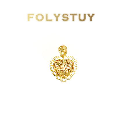 FOLYSTUY(K146) 24k gold filled Love bud pendant