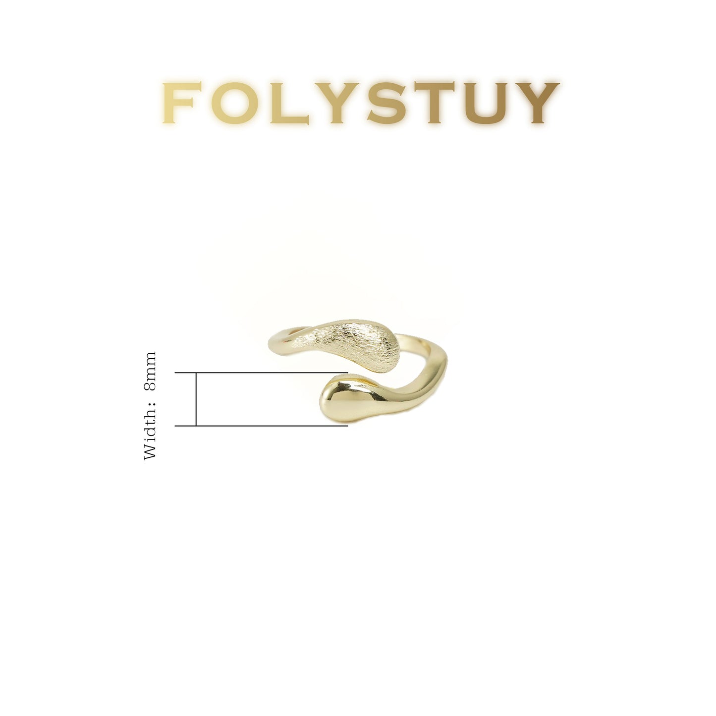 [FOLYSTUY(Z126)] 24k gold filled Irregular circular open ring