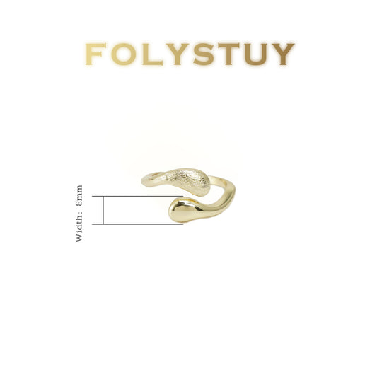 [FOLYSTUY(Z126)] 24k gold filled Irregular circular open ring