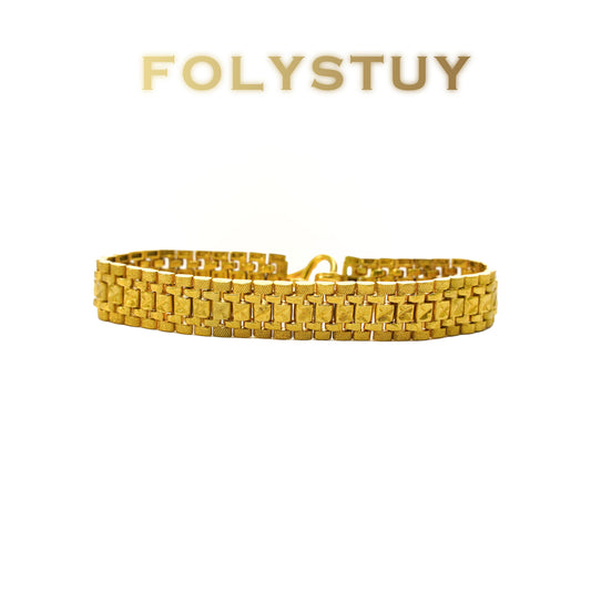 【FOLYSTUY (YNW16)】24k gold filled Watch Bracelet