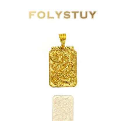 FOLYSTUY(YNK10) 24k gold filled Dragon Pendant