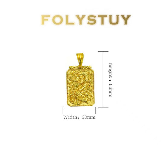 FOLYSTUY(YNK10) 24k gold filled Dragon Pendant