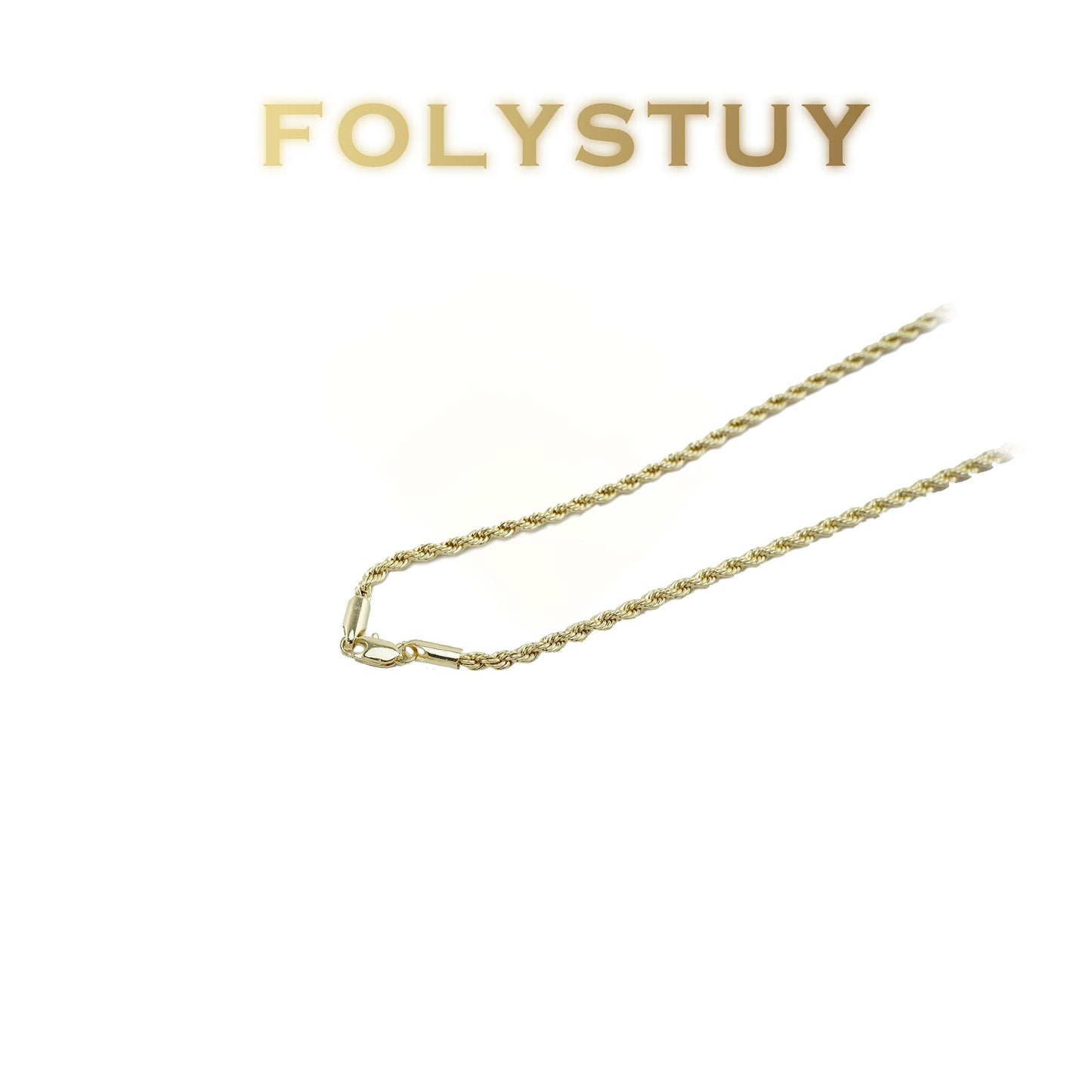 【FOLYSTUY(Y150)】24k gold filled [3mm by 19.69inches Knot of Eternity Necklace]
