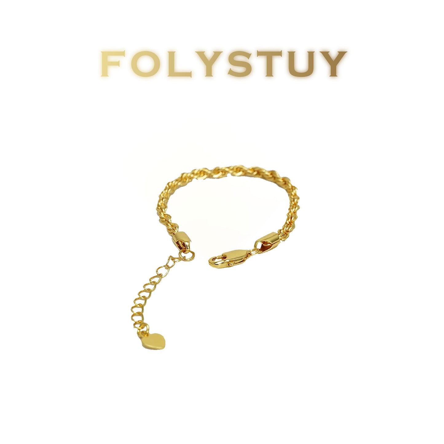 [FOLYSTUY (W180)] 24k gold filled Twisted bracelet