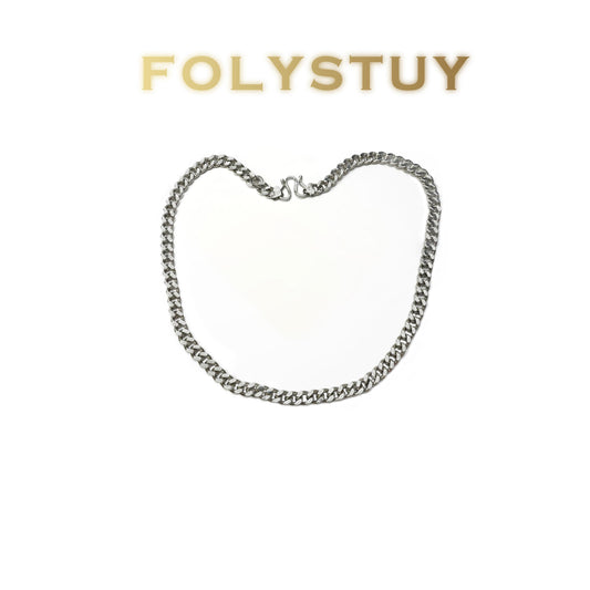 【FOLYSTUY (Y144)】24k gold filled Cuban Chain Necklace