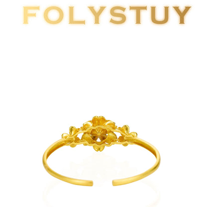 FOLYSTUY (YNT01) 24k gold filled Flower Bangle