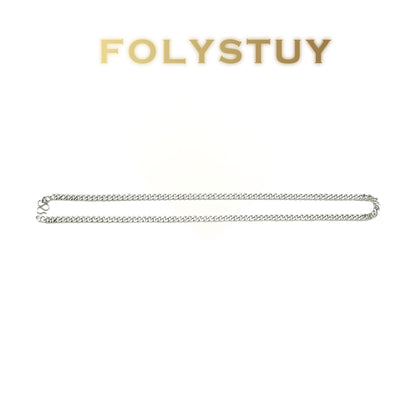 【FOLYSTUY(Y148)】24k gold filled Platinum Little Cuba Necklace