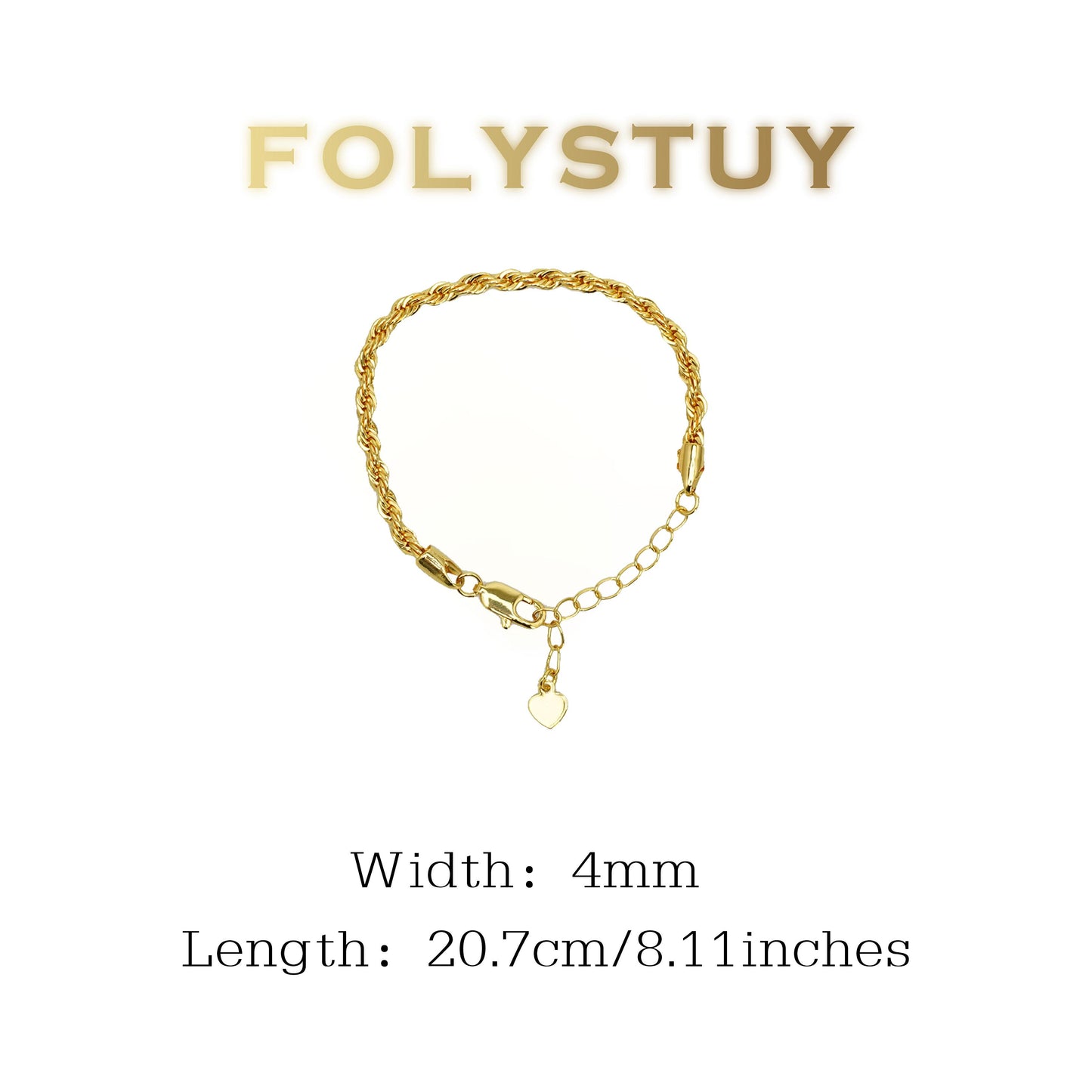 [FOLYSTUY (W180)] 24k gold filled Twisted bracelet