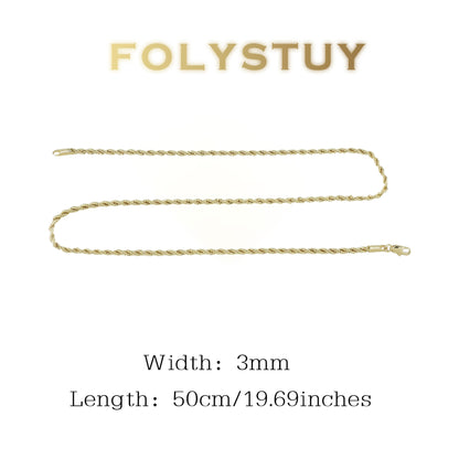 【FOLYSTUY(Y150)】24k gold filled [3mm by 19.69inches Knot of Eternity Necklace]