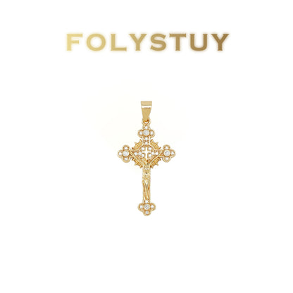 FOLYSTUY(K144) 24k gold filled Cross pendant