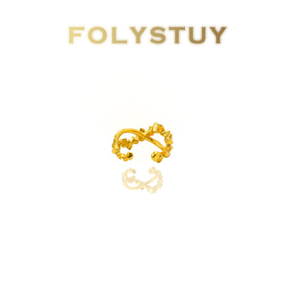 【FOLYSTUY(YNZ43)】24k gold filled Fashion Forward Chunky Link Open Ring