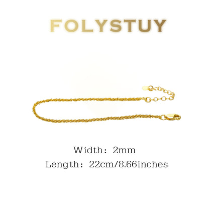 【FOLYSTUY (W170)】24k gold filled Full Star Bracelet